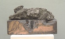 Katze liegend, 2000, h: 15, Terrakotta, 200 Euro