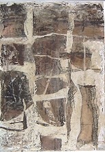 Brcke, 2003, 86 x 61, Collage, l, Stifte, Strukturpaste auf Papier, 1 600 Euro